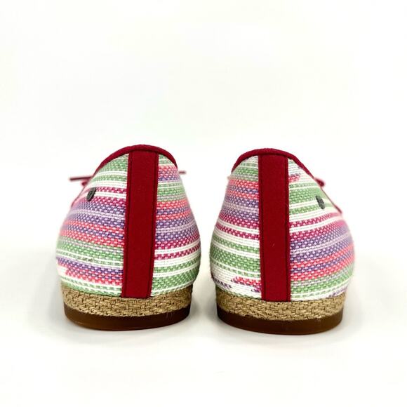 Ugg Marleigh Open Toe Flats Sz 9 Pink/Multi Serape/Canva Espadrille Platform New - Picture 5 of 16